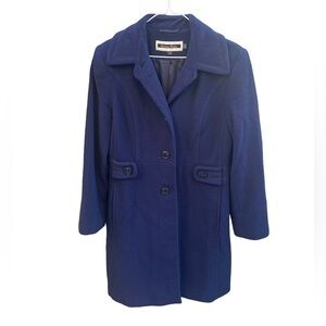 Kristen Blake vintage navy blue wool coat